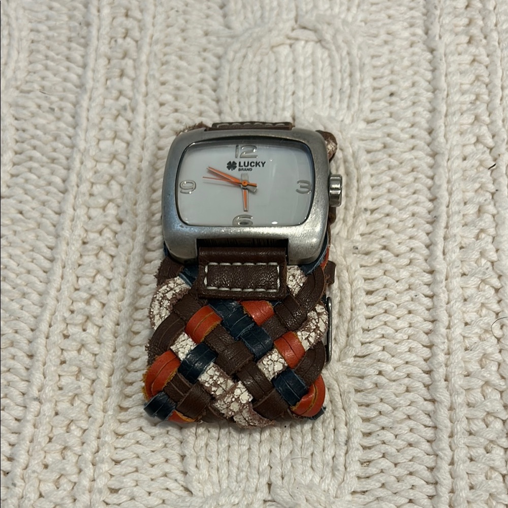 Lucky Brand Brand Men's Brown and Silver Watch